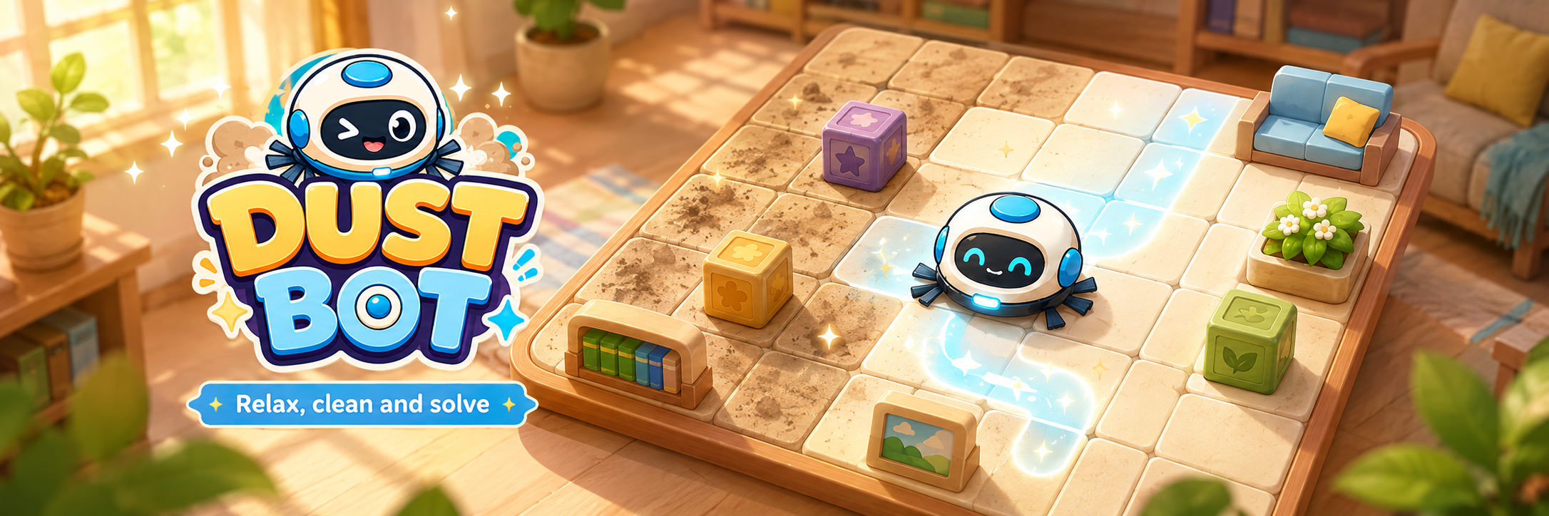 Dust Bot, clean the floor with minimum moves
