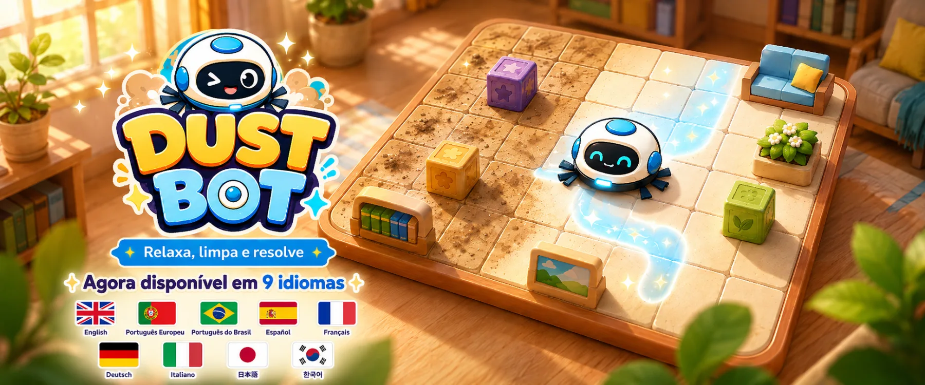 Dust Bot recebe novo update com suporte para 9 idiomas